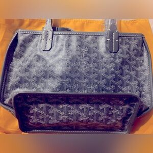 Small grey blue handbag
